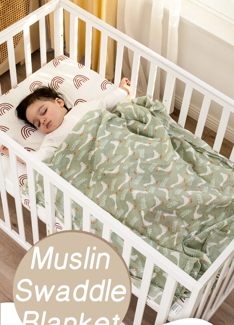 100% Cotton 120*110cm 2 Layers Newborn Baby Bath Towel Wrap Muslin Swaddle Blankets Viralgem Store