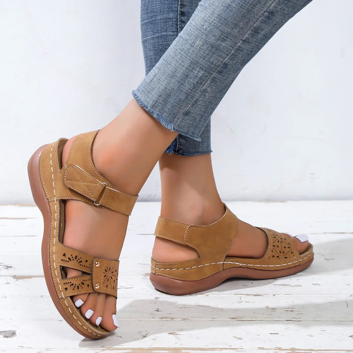 Summer Women's Sandals New Fashion Open Toe Casual Elegant Women's Sandals Wedge Heel Women's Slippers Shoes for Women