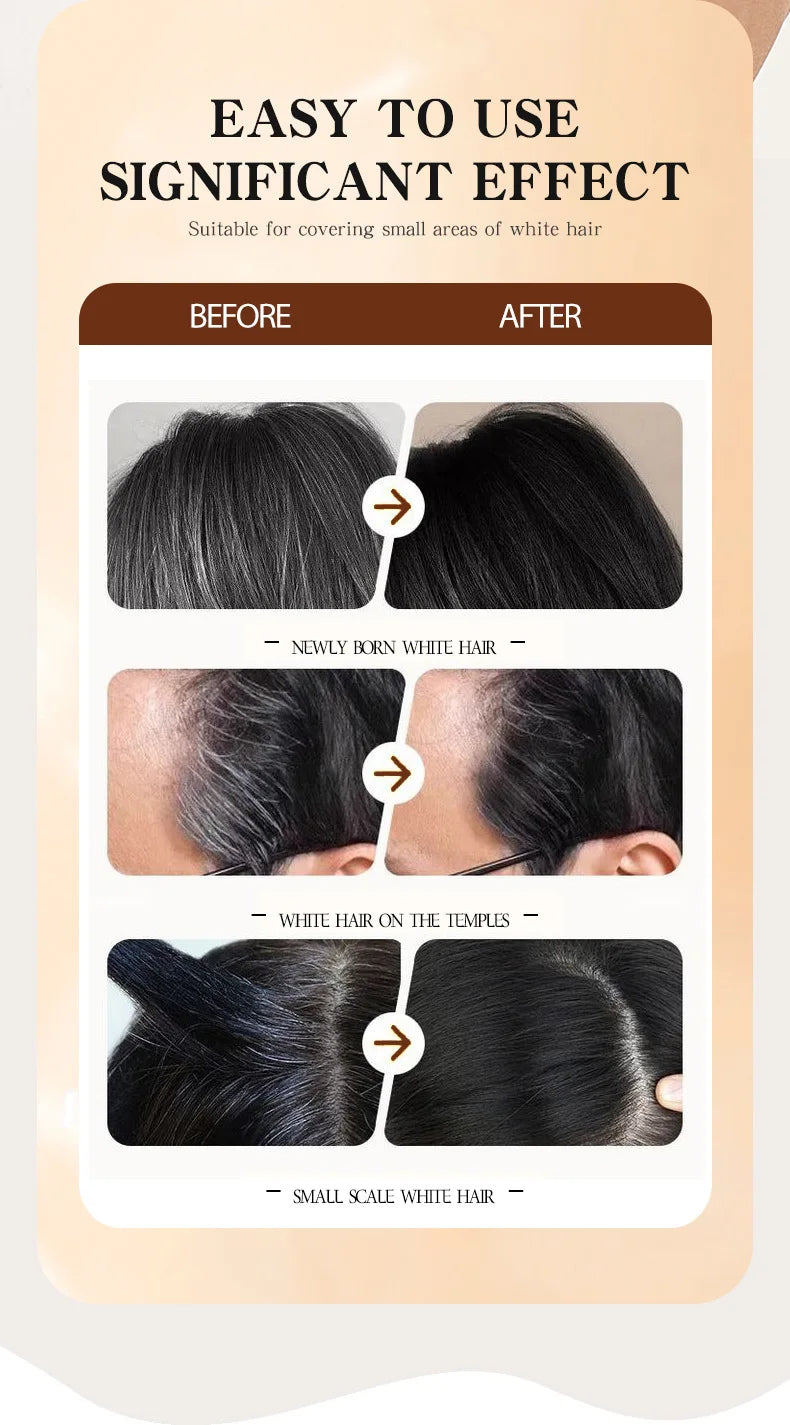 2-in-1 Hair Color Brush & Comb - Instant Gray Coverage, On-The-Go Root Touch Up, Washable Temporary Black Dye for Men/Women Viralgem Store