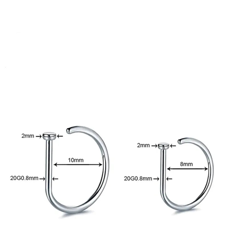 Women Men Fake Piering Nose Ring Earrings Fashion punk Non Piercing Nose Clip Stainless Steel Perforation Septum Body Jewelry Viralgem Store