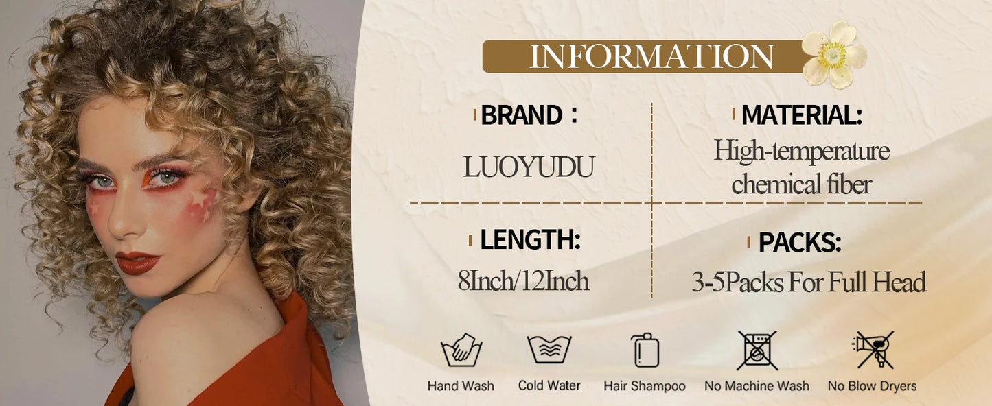 Synthetic Ombre Braiding Hair Jumpy Wand Curl Crochet Braids Hair Extension for Black Women Jamaican Bounce Curly Hair For Women