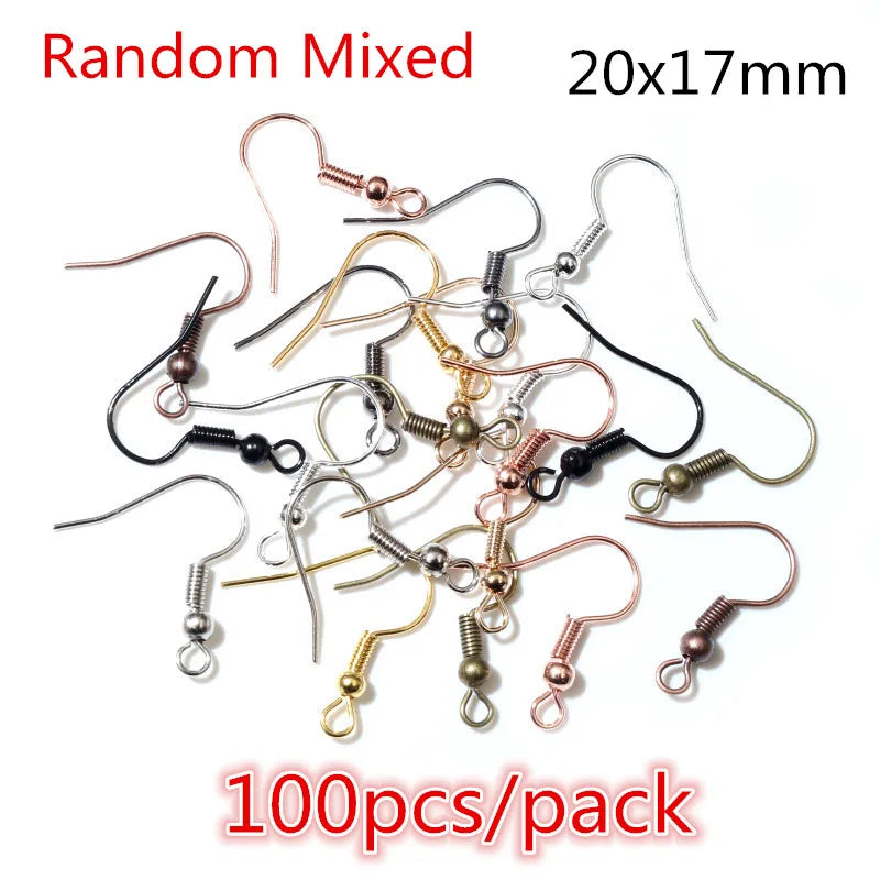 50-200pcs DIY Jewelry Making Accessories Findings Earring Hooks/Jump Rings/Lobster Clasps Craft
