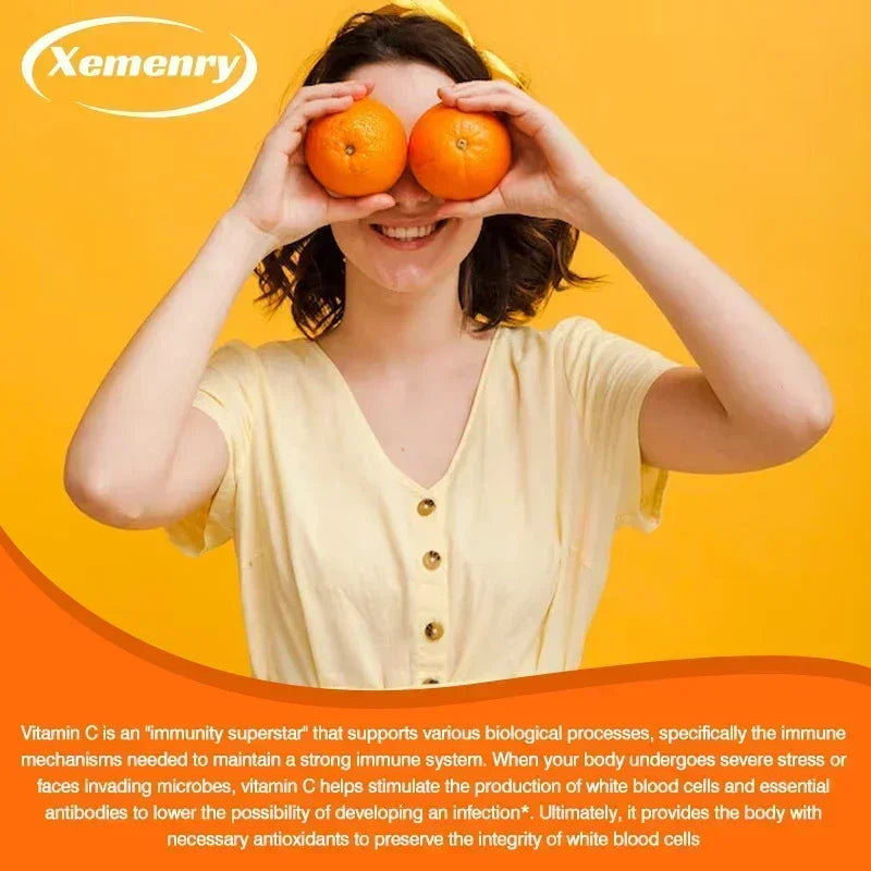 Vitamin C Capsules 1000mg - Immune System and Collagen Booster, Skin Health, AntioxidantSupplements