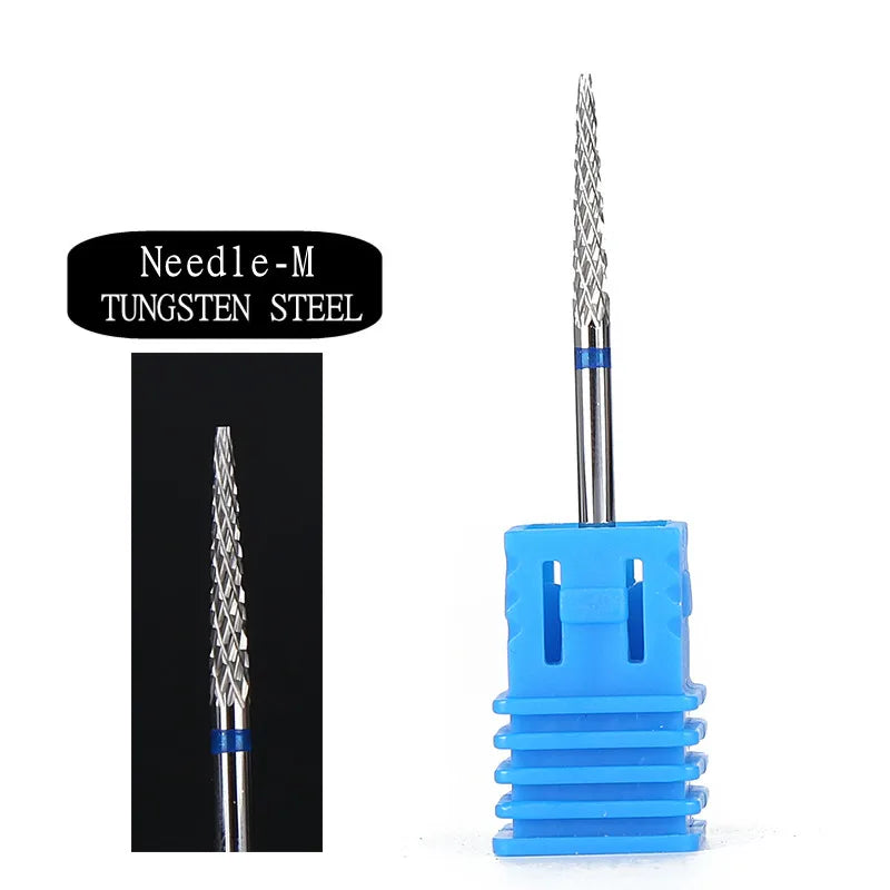 1pcs Tungsten Carbide Nail Drill Bit Electric Manicure Drill Machine Replacement Gringing Heads for Acrylic Gel Polishing Remove