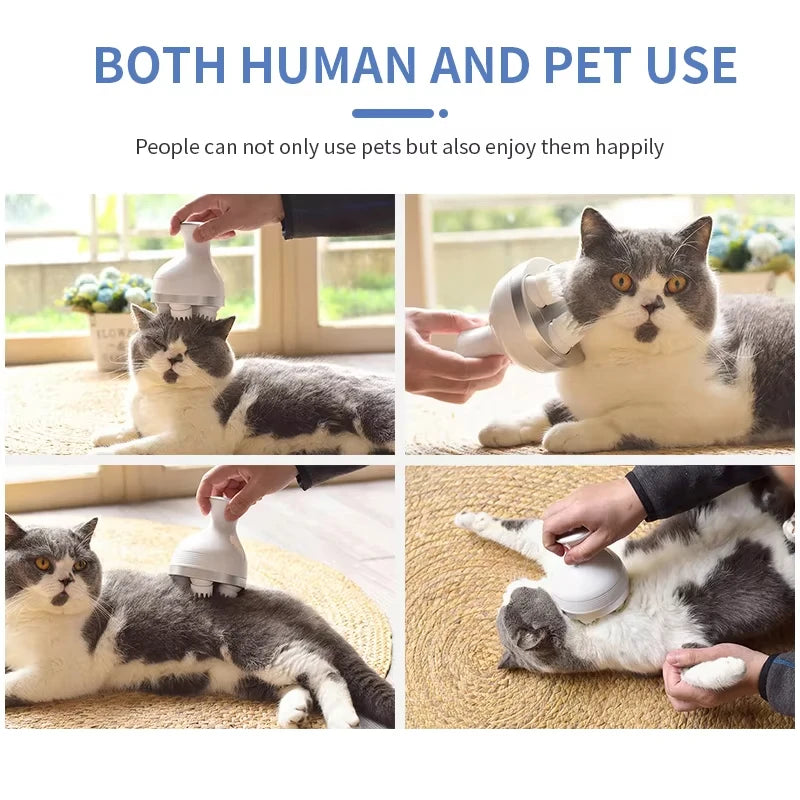 Tuhopeta Scalp Massager 3D Kneading Shiatsu Head Relaxation Device USB Rechargeable Electric Massage with Tension Relief Pets Viralgem Store