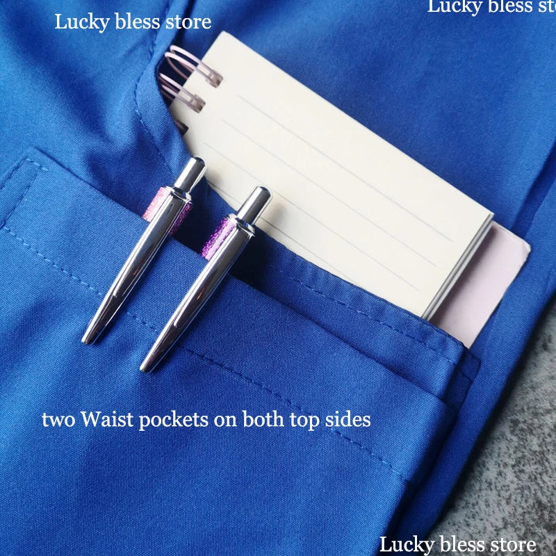 Surgical Uniforms Woman Scrub Set Medical Nurse Beauty Salon Workwear Clinical Scrubs Top + Pant Spa Doctor Nursing Tunic Suit