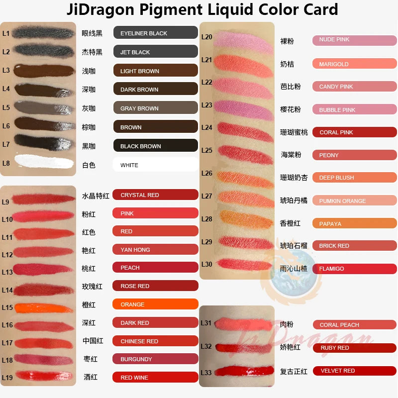 15ml Tattoo ink Pigment Color Paint Set Mix Permanent Makeup Microblading Eyebrow Lip Eyeliner SMP Beauty PMU Body Art Supplies