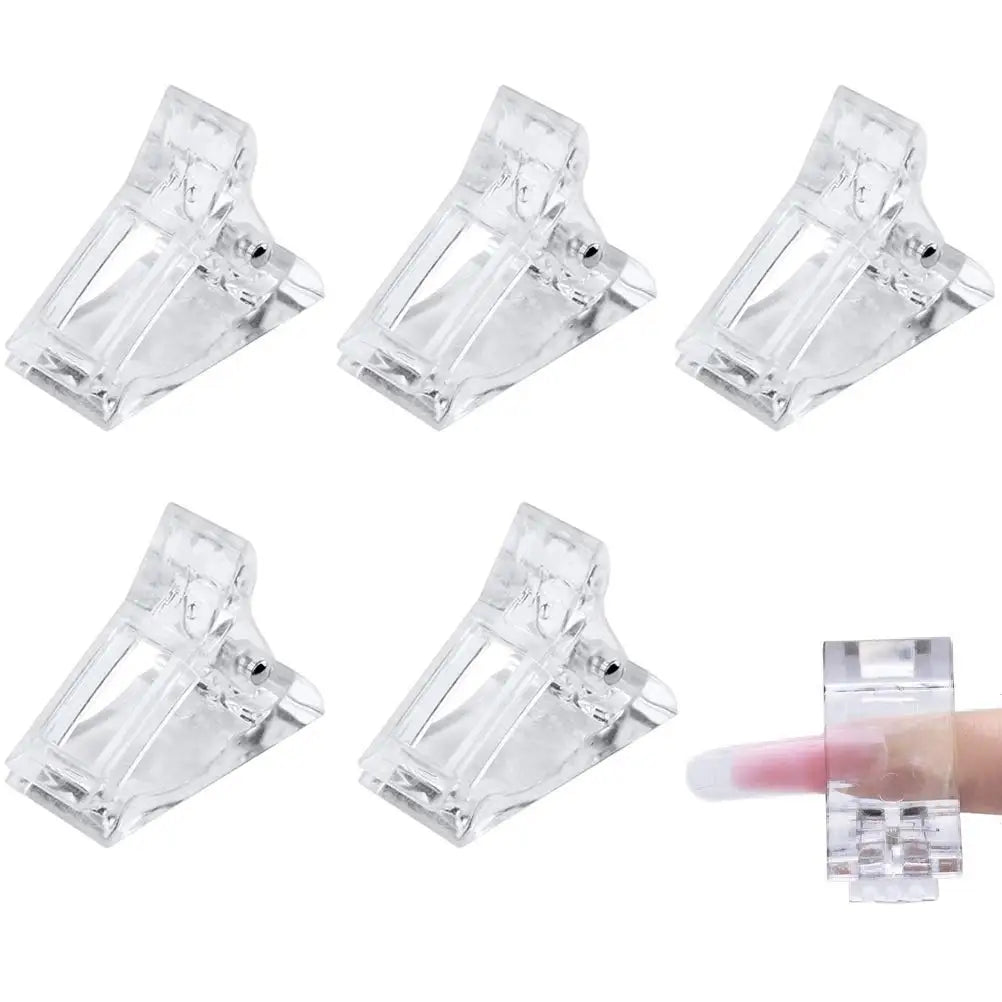 5Pcs Nail Tips Clip, Gel Nail Clamps Finger Extension UV LED Clip