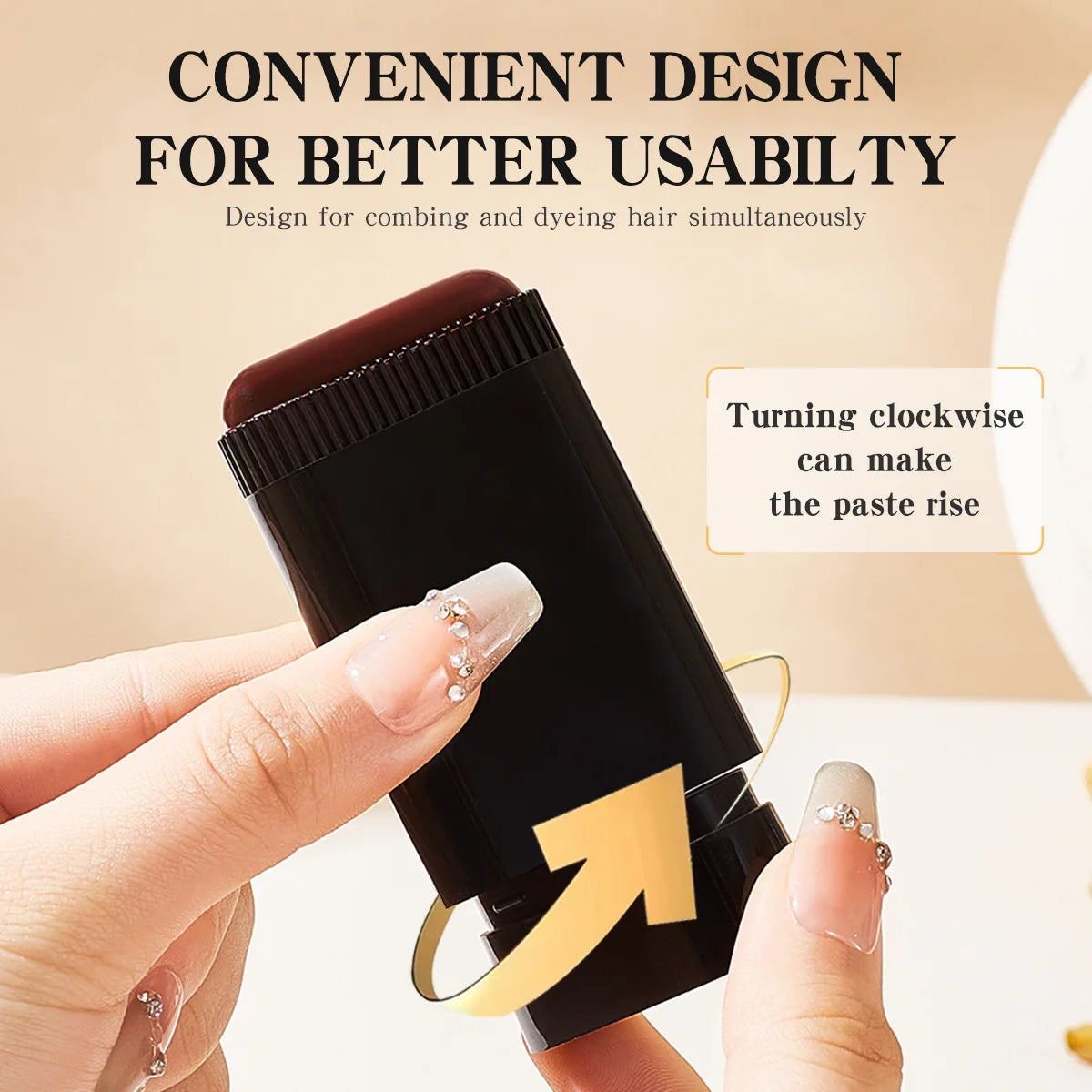 2-in-1 Hair Color Brush & Comb - Instant Gray Coverage, On-The-Go Root Touch Up, Washable Temporary Black Dye for Men/Women Viralgem Store