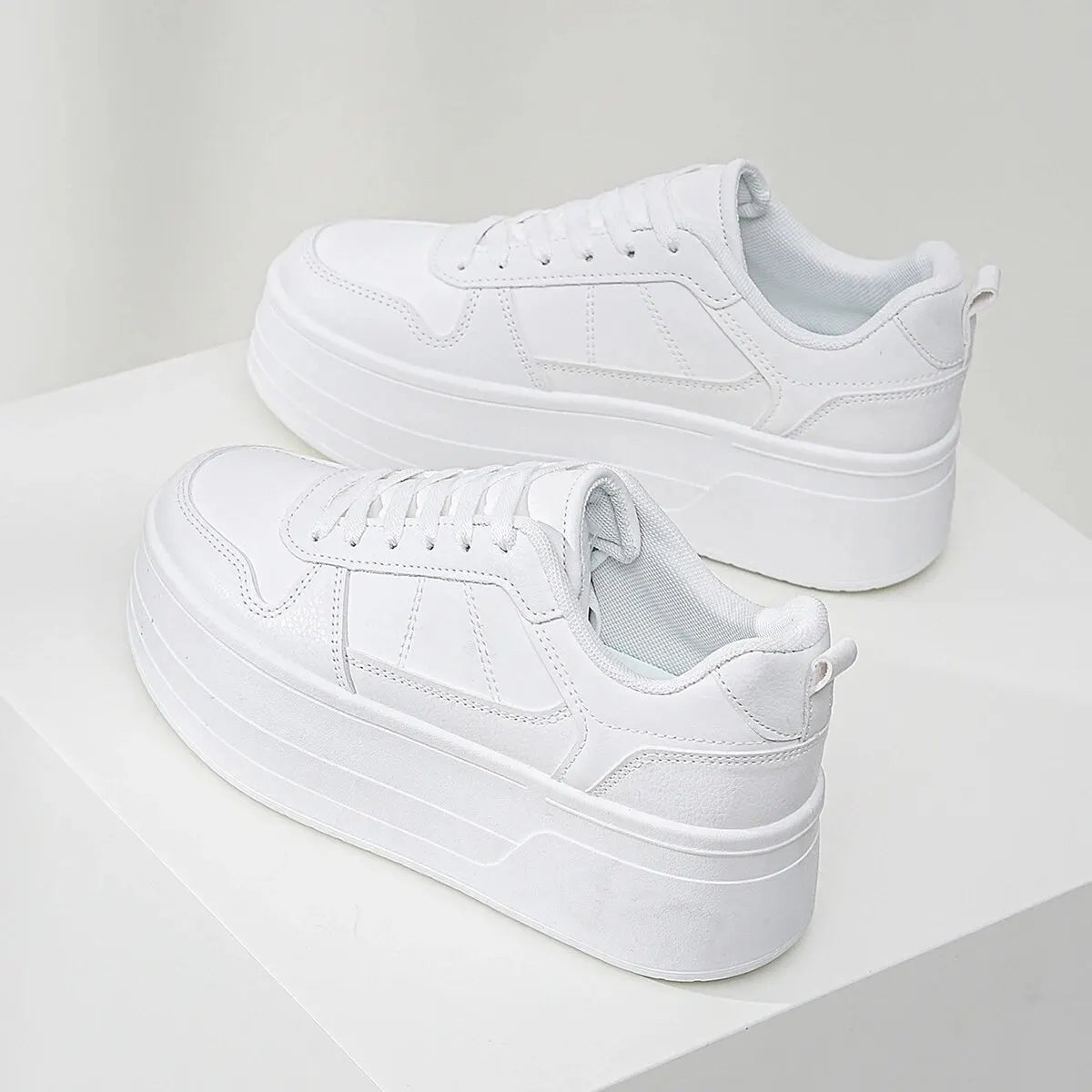 2024 New Style Casual Shoes For Women, Ladies Platform Shoes, White Shoes, Comfortable Sneakers, Increase Height By 5cm
