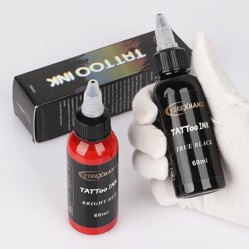 60ml red/black Tattoo Ink Pigment with box Body Art Tattoo Kits Professional Beauty Paints Makeup Tattoo Supplies Semi-permanent Viralgem Store