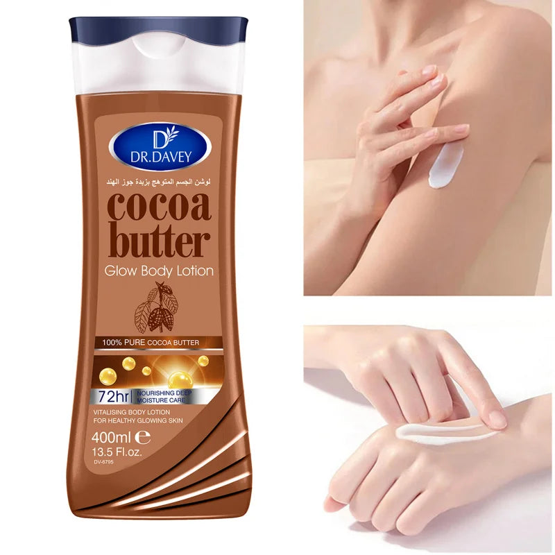 400ml large capacity cocoa fruit body lotion replenishes moisture, leaves a refreshing and non greasy scent Viralgem Store