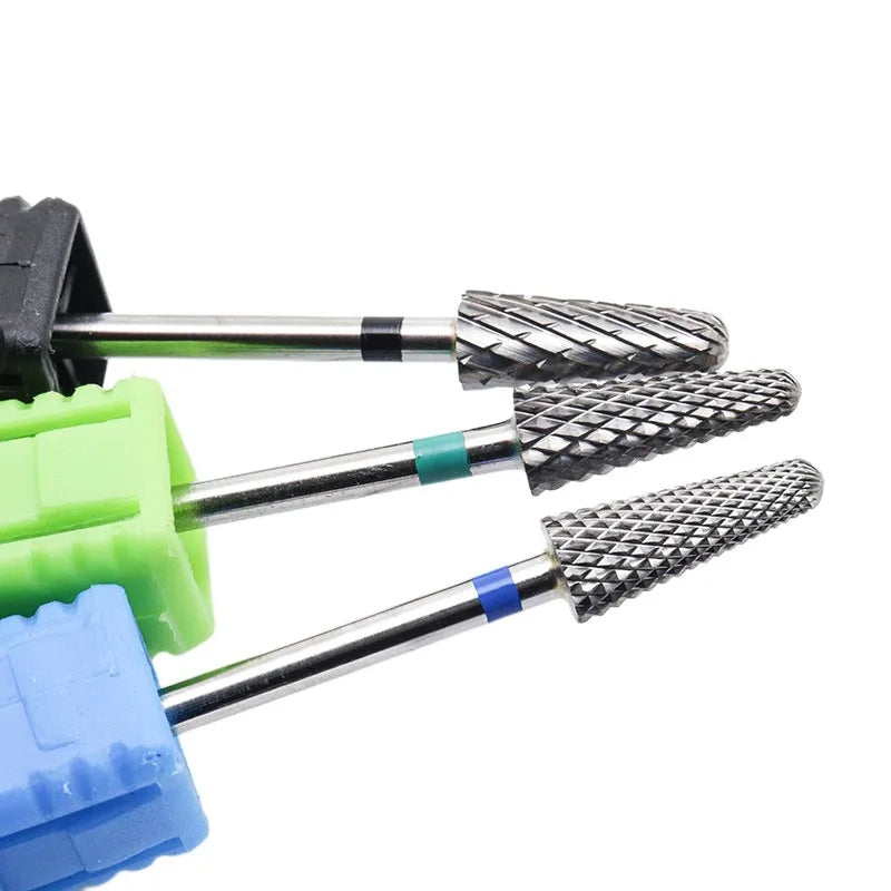 5mm Cone Carbide Nail Drill Bit 3/32" Milling Cutter For Manicure Rotary Burr Nail Bits Electric Drill Accessories Tool