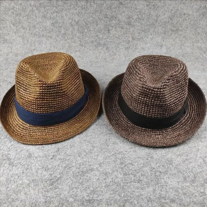 XL Large Size 61cm Panama Straw Hat for Woman and Man Foldable Straw Woven Sun Hat UPF 50+ Uv Sun Protection Shading Summer  Hat