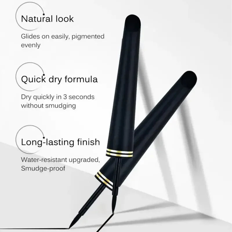 1Pc Black Eyeliner Long-lasting Waterproof Liquid Eye Liner Pen Pencil Quick Drying Easy to Wear Makeup Cosmetic Beauty Tool