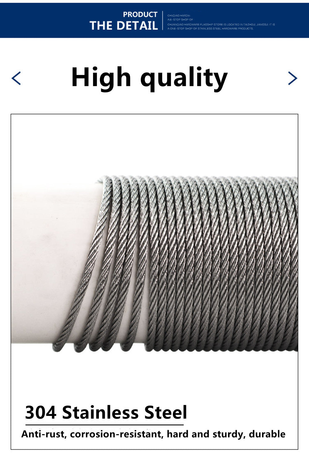 15/30m Cable Guardrail Ropes Awning Install Attachment Set Flexible Wire Soft Stainless Steel Hardware Universal Hoisting Rope