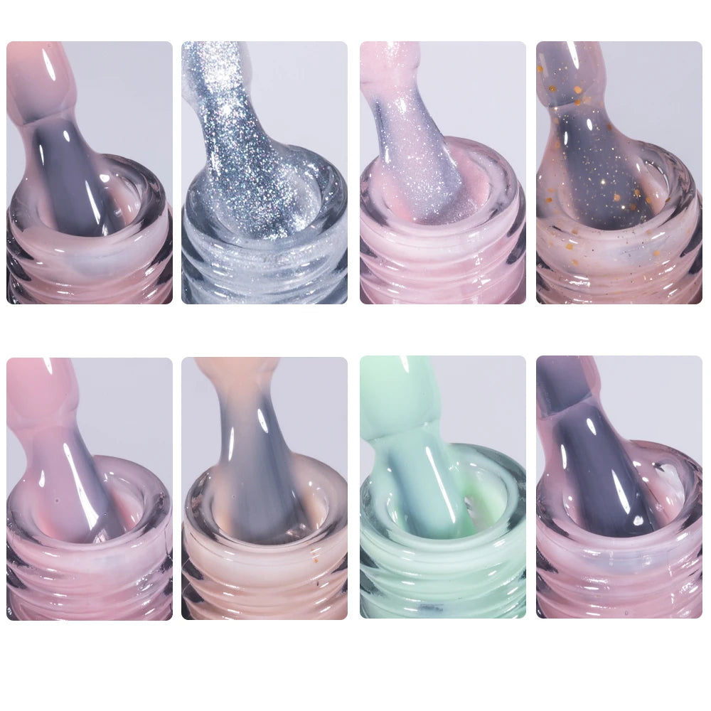 Tinovo Uno 41 Colors Builder Nail Gel in A Bottle Fiber Gel for Extensions Semi Permanent UV Building Poly Acrylic Nails Liquid