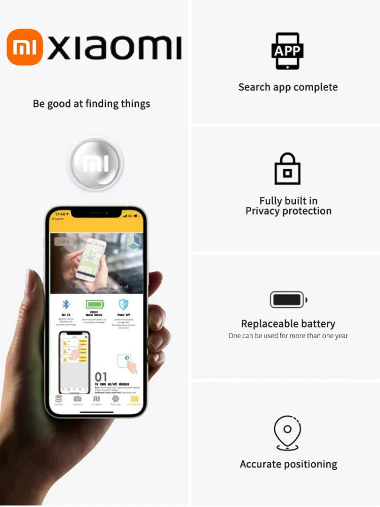 Xiaomi Mini Gps Tracker System FindMy App Airtag Smart Bluetooth Locator Child Finder Bag Anti-Loss Pet Collar with Tracker NEW Viralgem Store