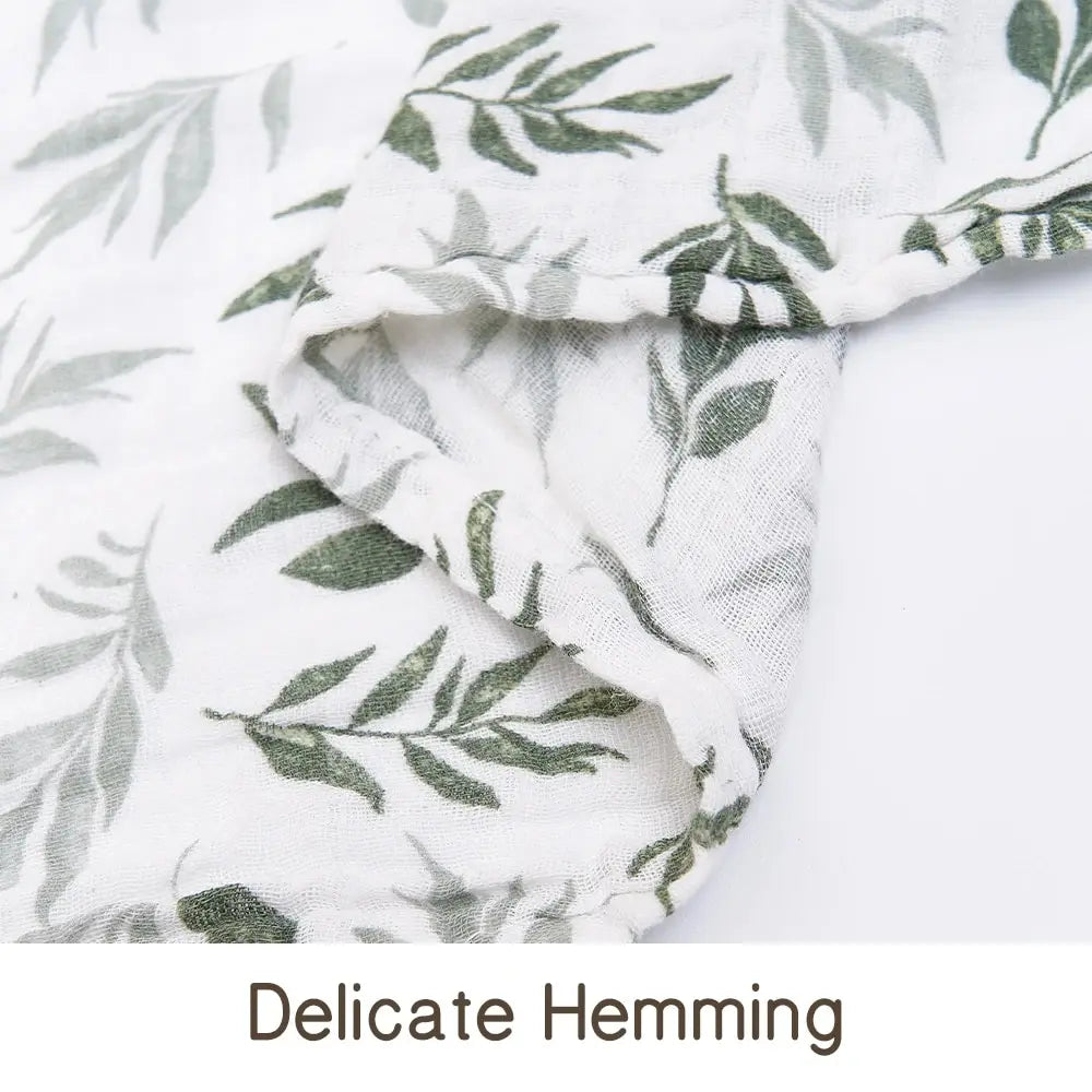 100% Cotton 120*110cm 2 Layers Newborn Baby Bath Towel Wrap Muslin Swaddle Blankets Viralgem Store