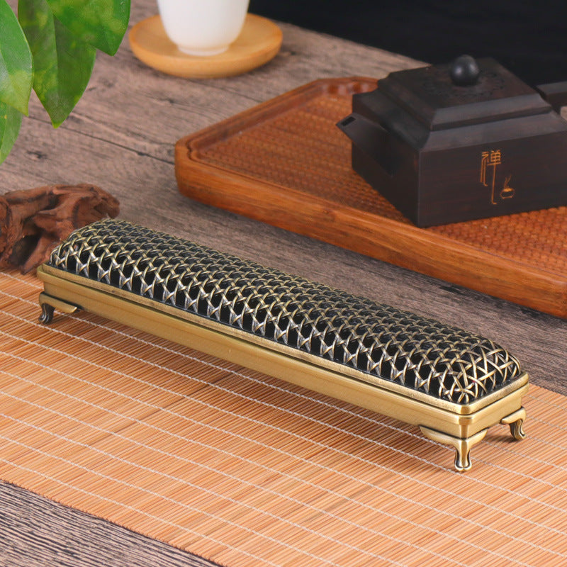 YXY Chinese Style Woven Hollow Incense Burner Metal for Sandalwood OUD 21cm Incense Sticks Holder Zen Home Decor Line Stick Base
