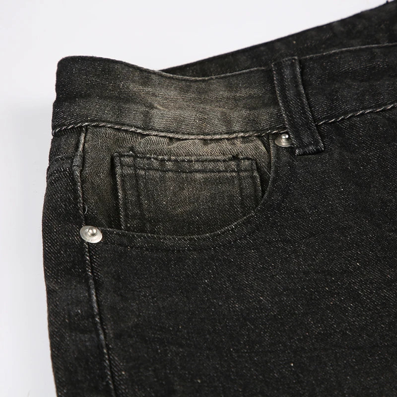 SUCHCUTE Low Waist Jeans for Women Goth Y2k Style Baggy Jeans Punk New Jeans Wide Leg Denim Pants Kpop Casual Loose Streetwear