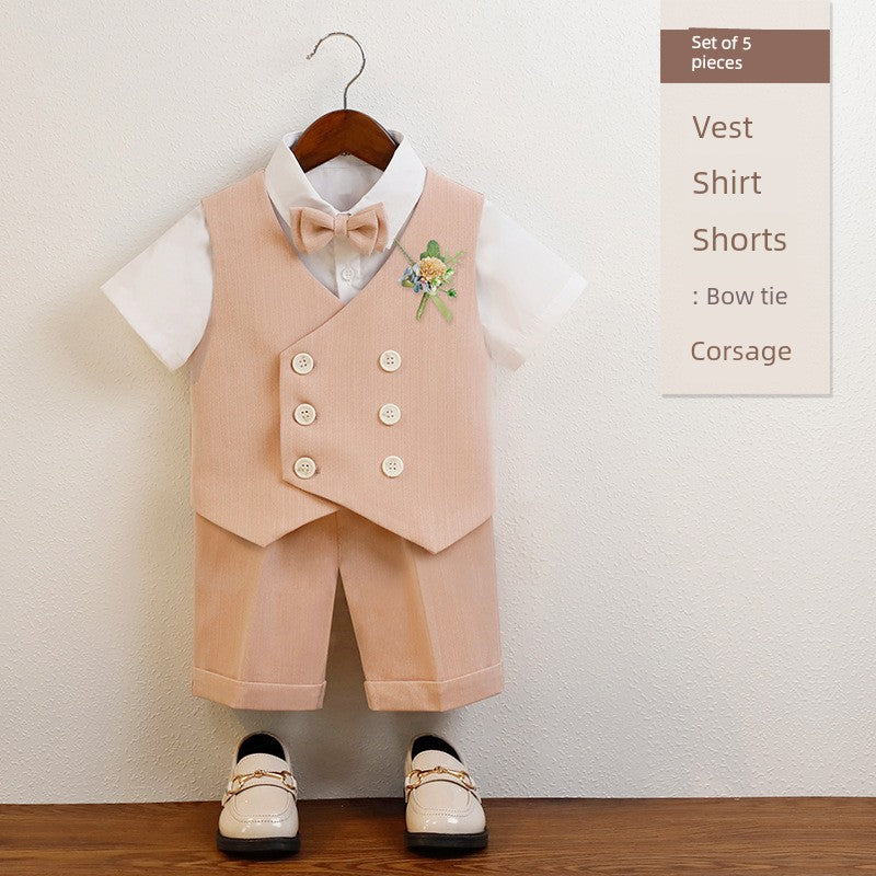 UK next Summer Boy Suit Vest Suit 61 Children's Costume Baby Full-Year Flower Girl Wedding Clothes Viralgem Store