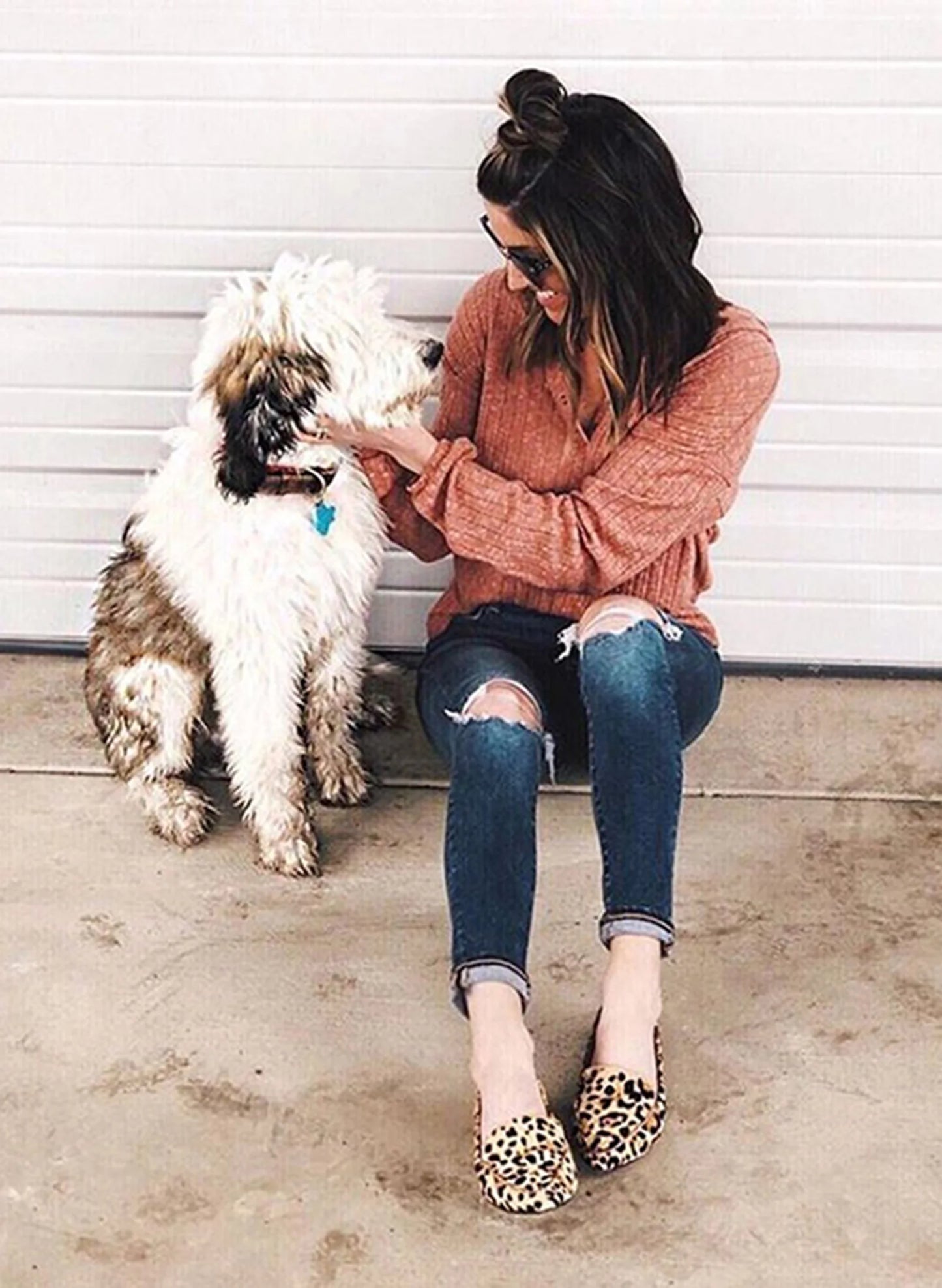 Women's Casual Flat Shoes Loafers Women Fashion Comfortable CHUQING Brand Leopard Shoes Trend Breathable and Comfortable