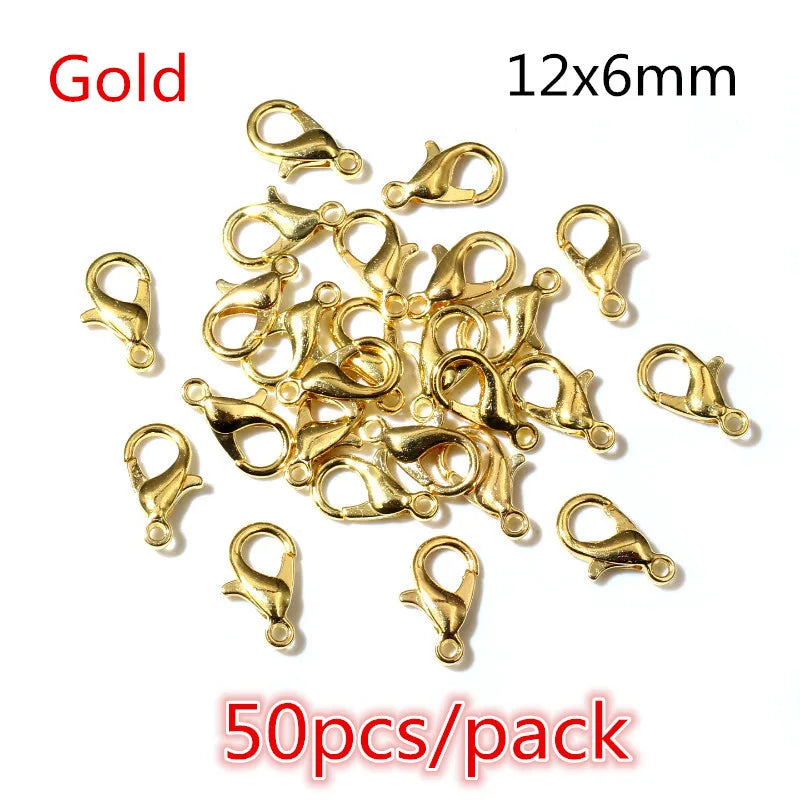 50-200pcs DIY Jewelry Making Accessories Findings Earring Hooks/Jump Rings/Lobster Clasps Craft
