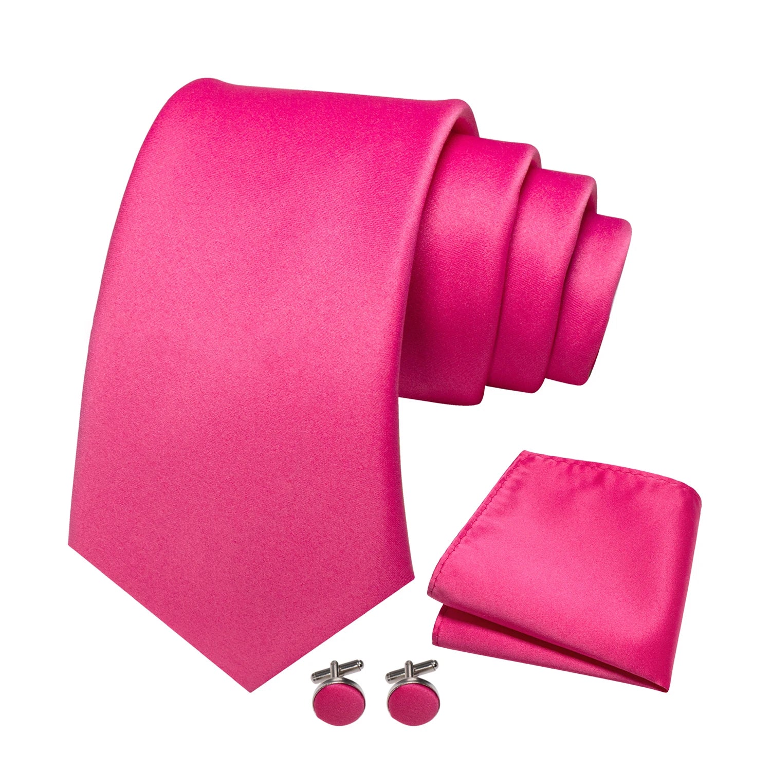 30 Style Colors Solid polyester Ties for Men Pocket Square Cufflinks Gift Wedding Party Accessories 8cm Necktie Set Free shippin Viralgem Store