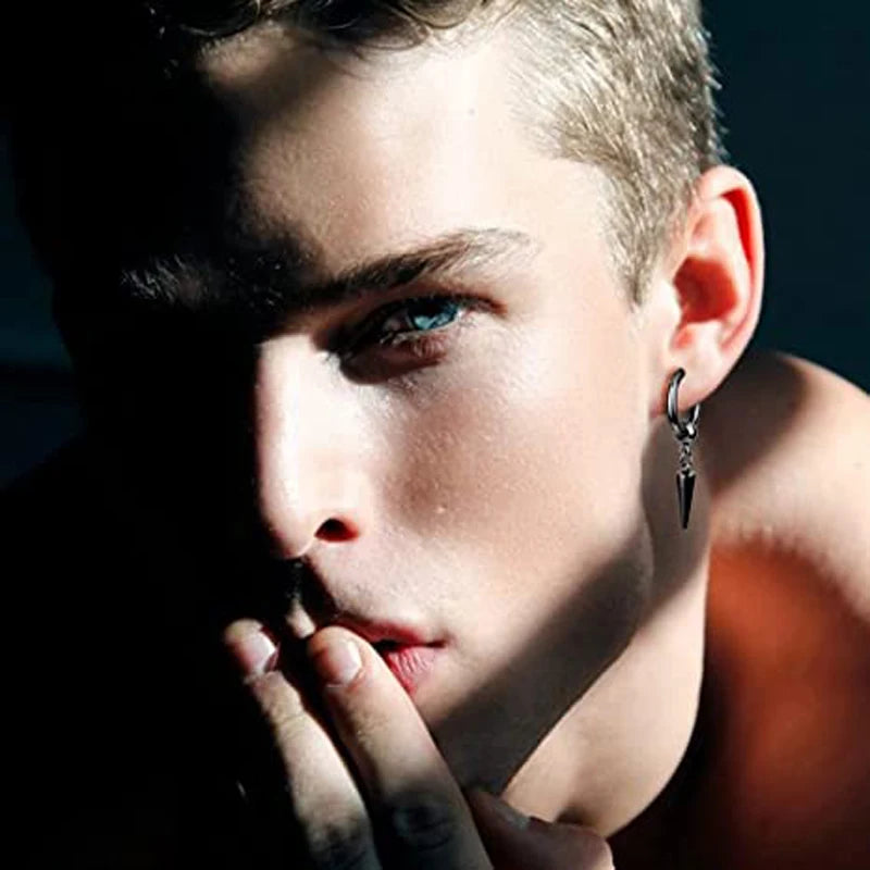 14 Pieces/1 Piece Clip Earrings Boy Kpop Earrings Set Chain Drop Earrings For Men And Women Huggie Hinged Hoop Drop Earrings Viralgem Store