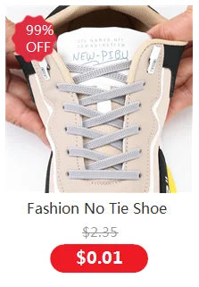 1Pair No Tie Shoelace Elastic Shoelaces Leisure Sneakers Quick Flat Shoelaces Lazy Shoe Laces Nice Buckle Kids and Adult Unisex