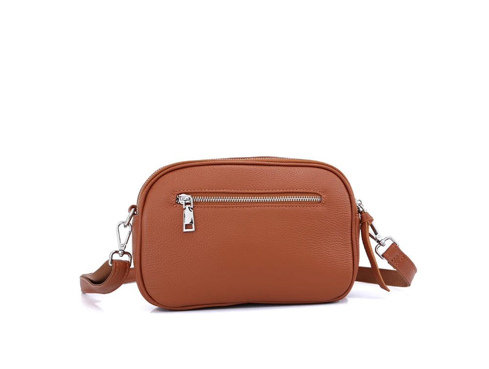 Zency Designer Women Shoulder Bag Genuine Cowhide Leather Handbag Zipper Pockets Large Capacity Female Crossbody Bag White Viralgem Store