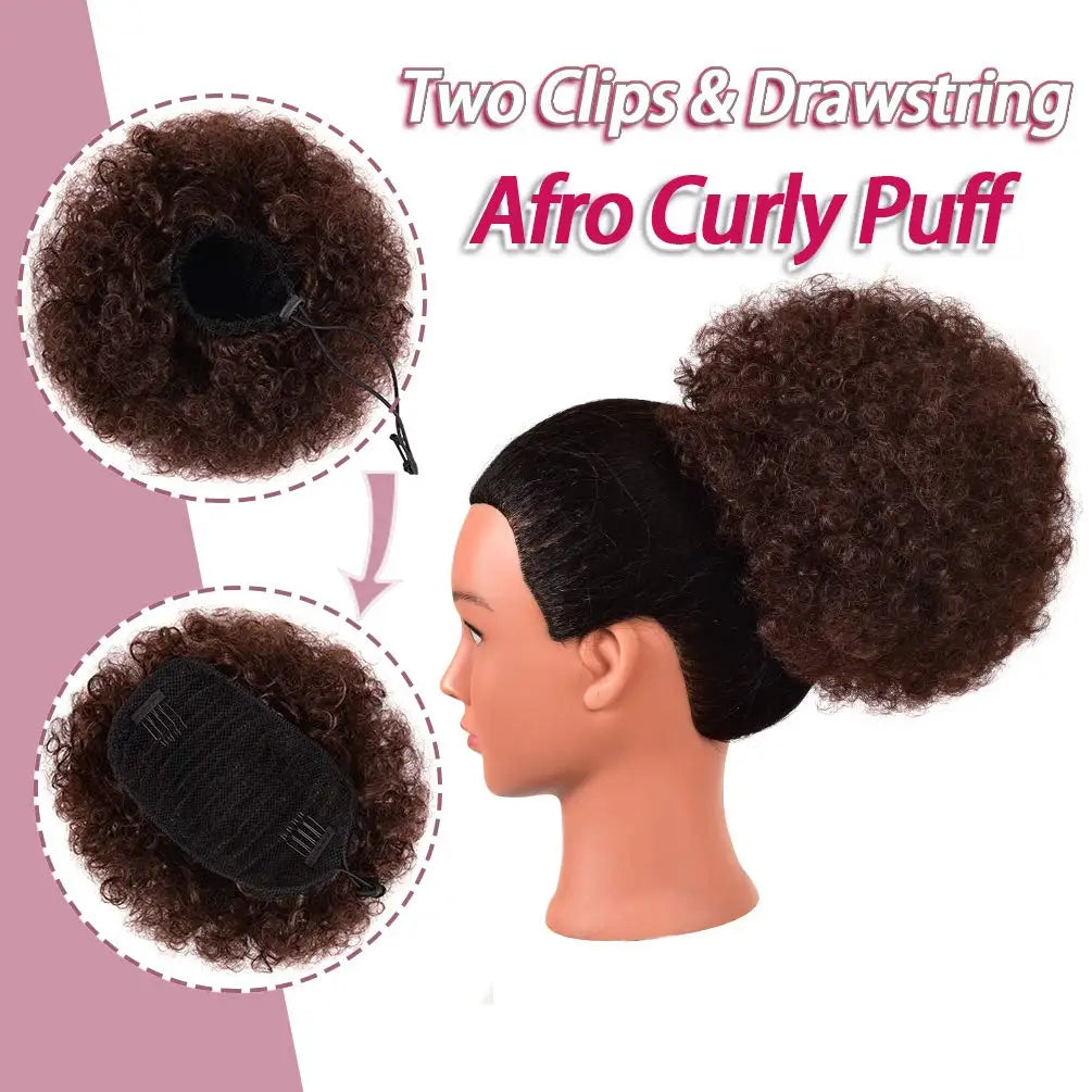 Synthetic Large Afro Puff Drawstring Ponytail Kinky Curly Bun HairPiece African American Clip in Updo Extensions for Black Women Viralgem Store