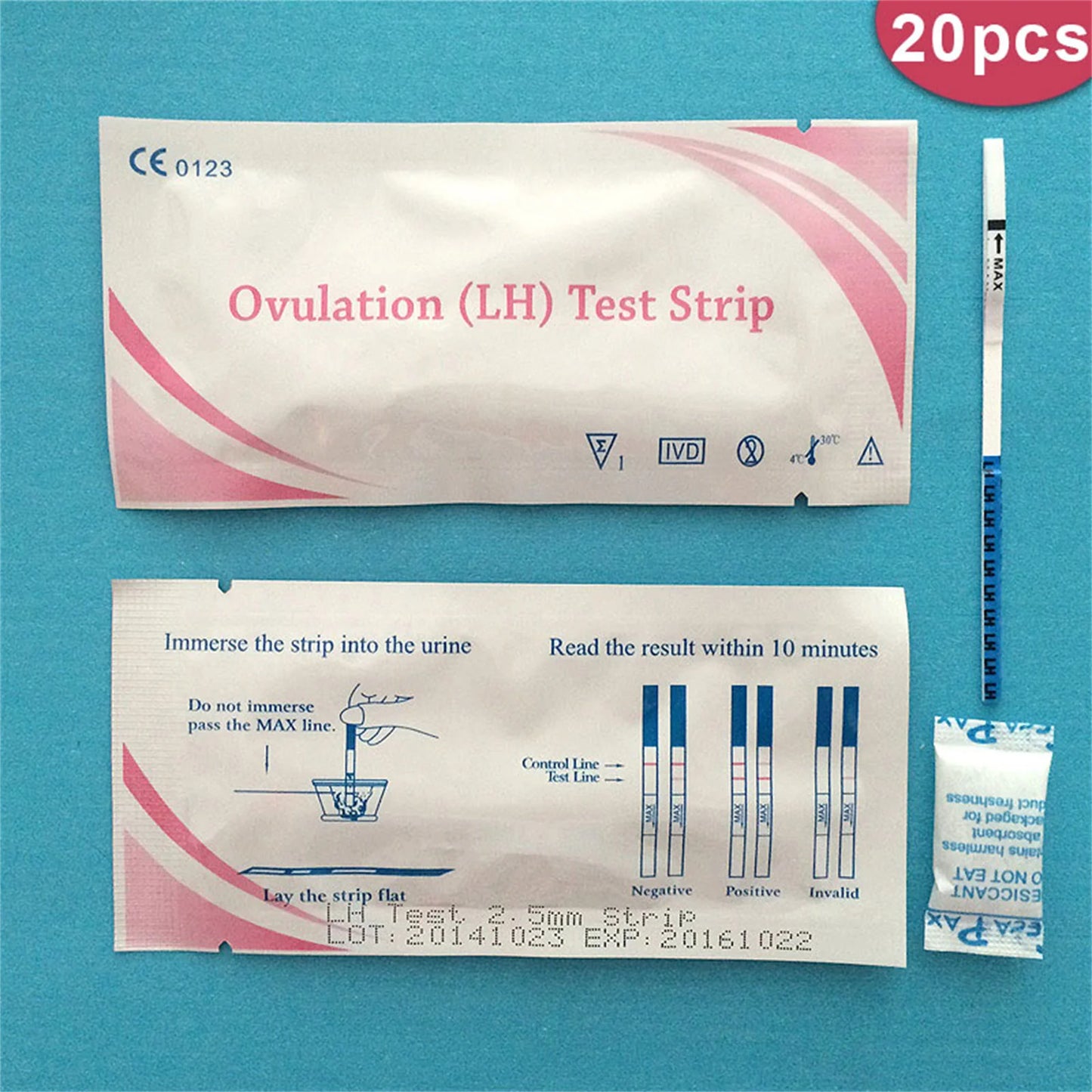 10/20/50pcs Ovulation Test Strips Clean Background & Clear Results LH Strips for Women Home Testing