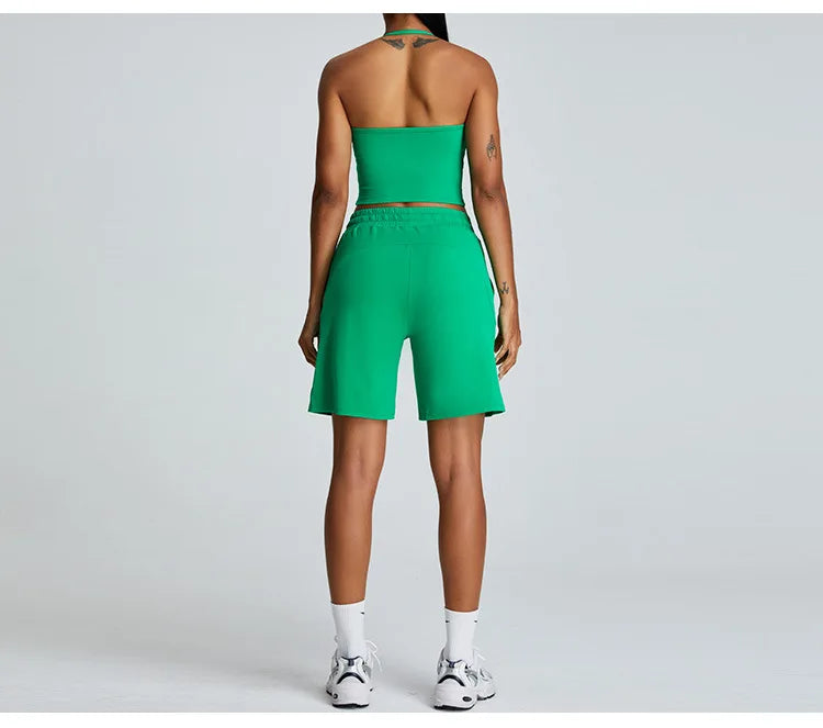 YJ-Spring and Summer New Halter Yoga Vest Women's Sling Beauty Back Exercise Underwear Slim Fit and Quick-Drying Yoga Clothes Br