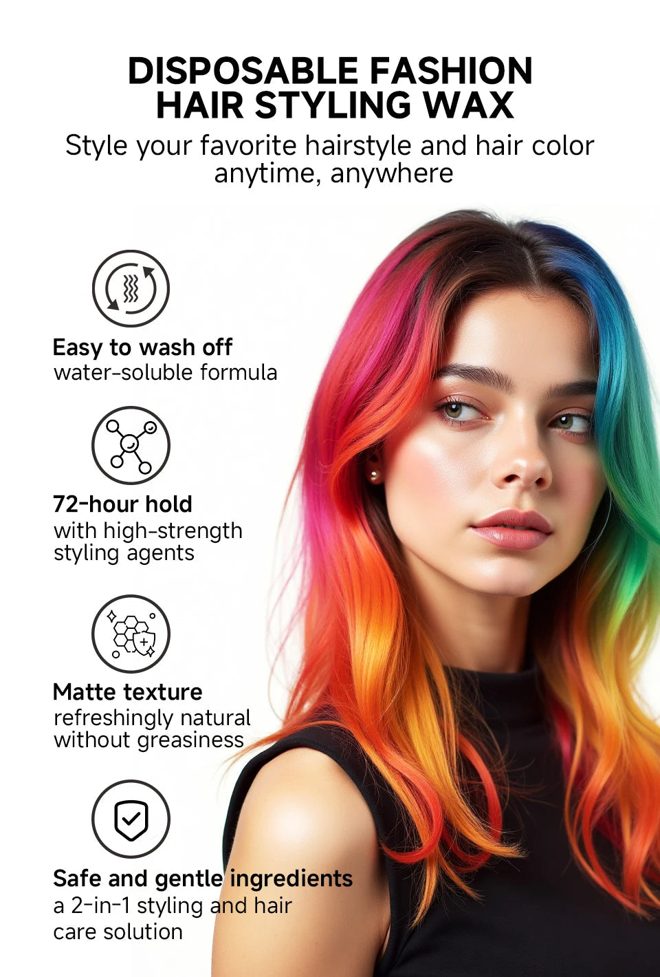 Temporary Hair Color Wax 13 Colors Hair Styling Hair Dyeing Paste Long Lasting Hair Dye Mud Kids Diy Hair Colour Cream Wax 50g Viralgem Store