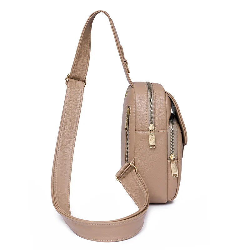 Women Bag Chest Bags Soft PU Leather New Trend Bags Female Crossbody Bag Shoulder Messenger Bags Multiple Pockets Pack Designer Viralgem Store