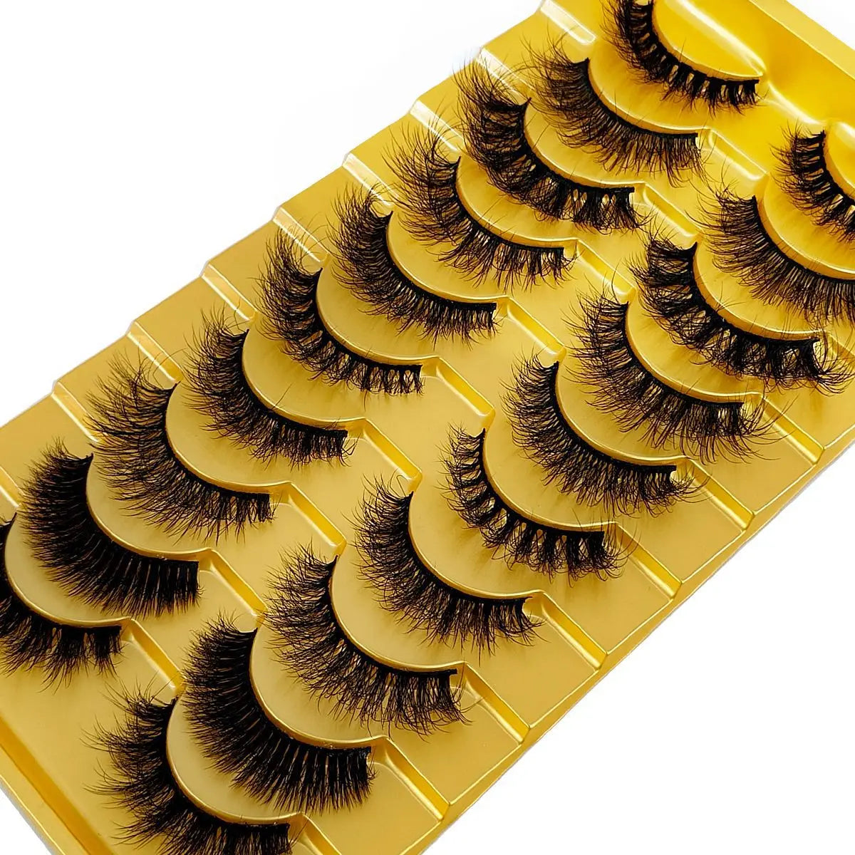 10 Pairs 3D Faux Mink Lashes Fluffy Soft Beauty Wispy Natural Short False Eyelashes Curly lashes Makeup Classic Thick eyelashes