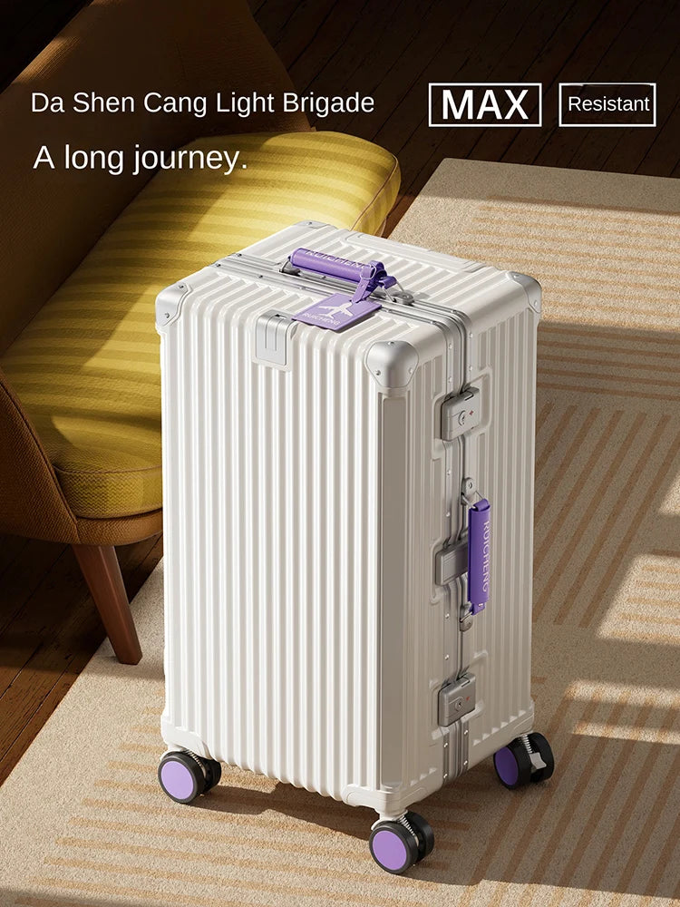 28/30/32 inch Travel Suitcases Large Capacity New Strong and Durable Thickened PC Aluminium Frame Trolley Suitcase 20'' Carrier Viralgem Store