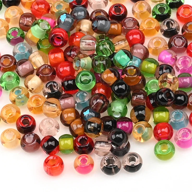 4.0mm Czech Glass Seed Beads Dye Core Small Glass Beads for DIY Making Jewelry Craft Bracelets Necklaces Earrings