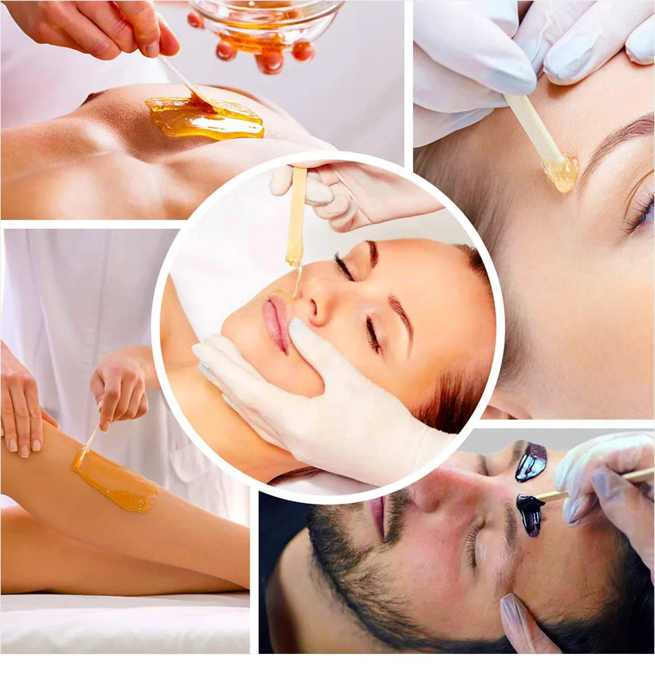 100Pcs Wooden Hair Removal Stick Face Wax Sticks Depilation Spatula Body Eyebrow Applicator Smooth Tongue Depressor Beauty Tools