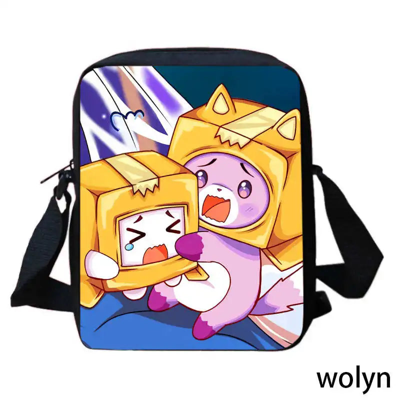3Pcs Set LankyBox School Backpack with Shoulder Bags Pencil Case ,Cartoon Anime Games School Bags for Girls Boys  Kid Best Gift Viralgem Store