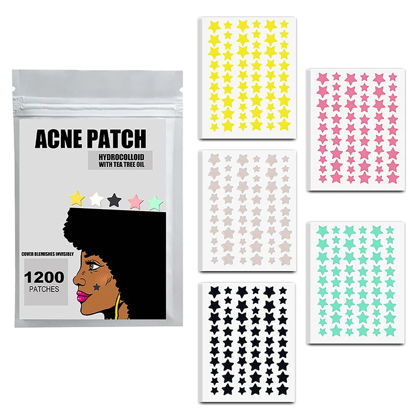 300/600/1200 PCS/SET Star Pimple Patch Acne Colorful Invisible Acne Removal Skin Care Stickers Concealer Face Spot Beauty Viralgem Store