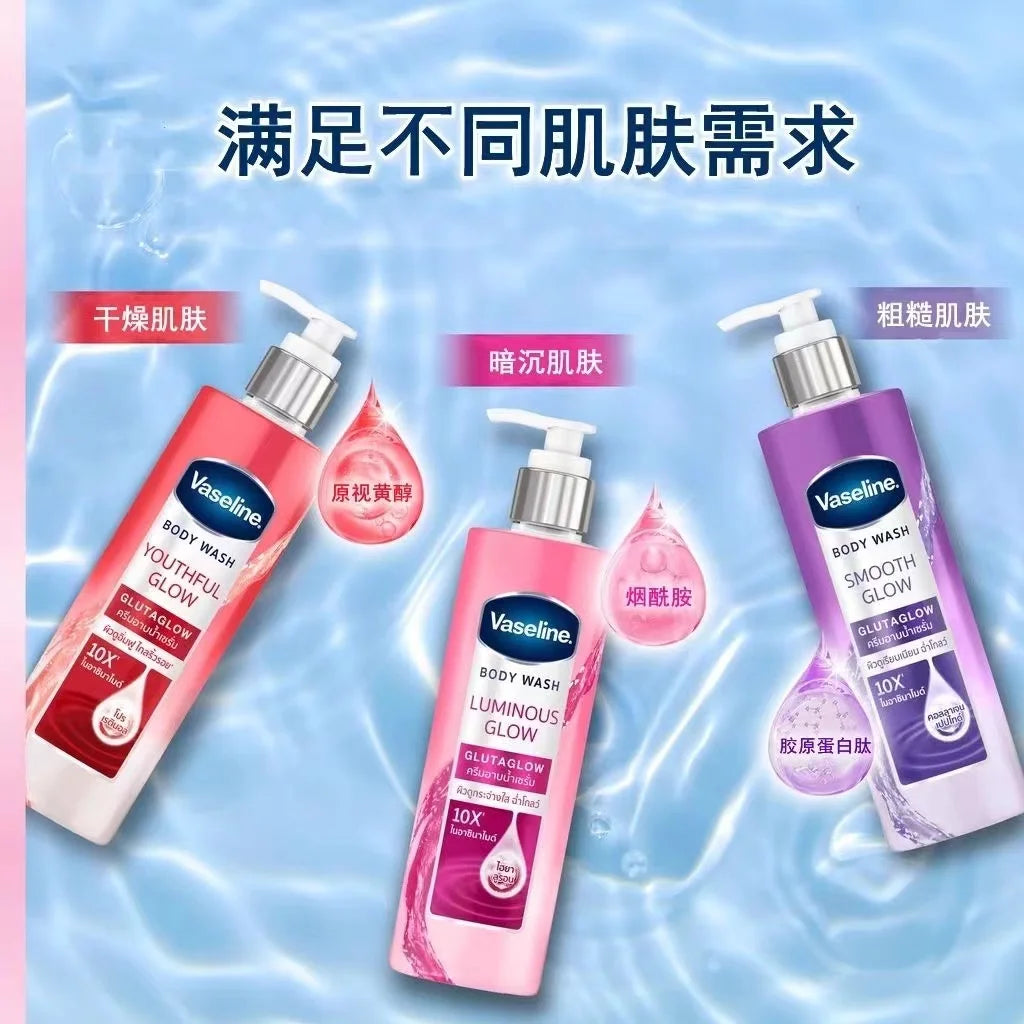 Vaseline Body Wash Shower Gels 10X Glutamate Moisturizing Hydration Smooth & Delicate Whitening Body Wash Brightening Skin Care Viralgem Store
