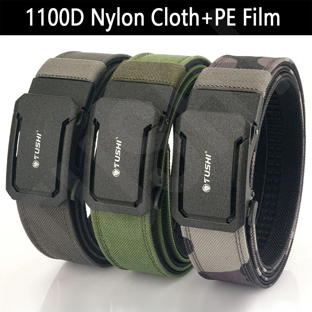 TUSHI Army Tactical Belt Quick Release Military Airsoft Training Molle Belt Outdoor Shooting Hiking Hunting Sports Belt