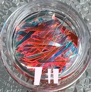 1Box Irregular Aurora Mirror Broken Glass Paper Nail Foil Decals Japanese Laser Patch DIY Rainbow Transfer Piece Manicure Decor#