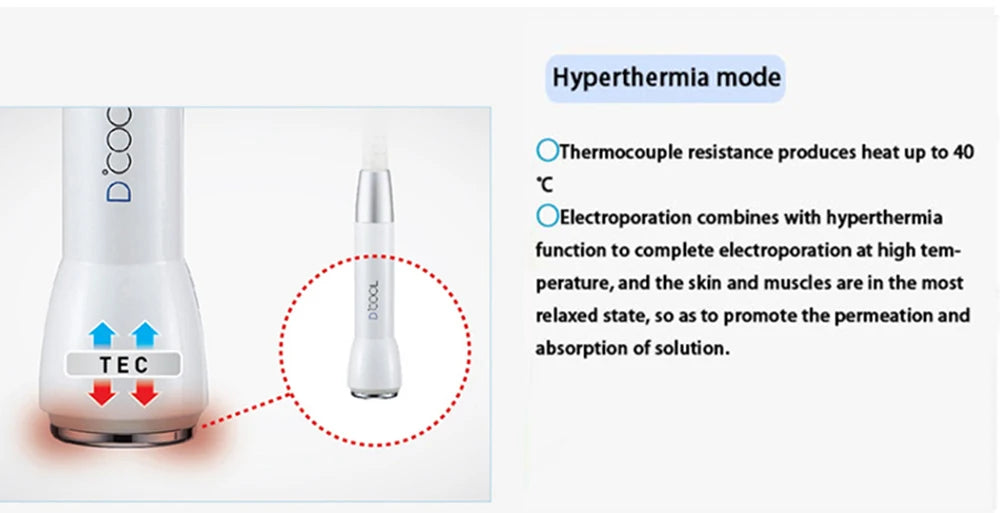 2024 NEW Dcool Portable Cool + Hot + EMS For Skin Tightening Anti Puffiness Facial Electroporation Machine Beauty Device