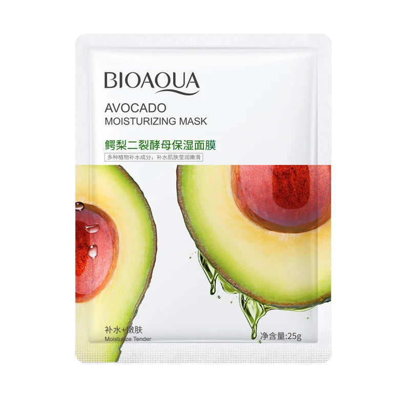 8pcs BIOAQUA Fruit Facial Masks Moisturizing Hydrating Brightening Anti-aging Face Mask Sheet Masks for Face Skin Care Viralgem Store