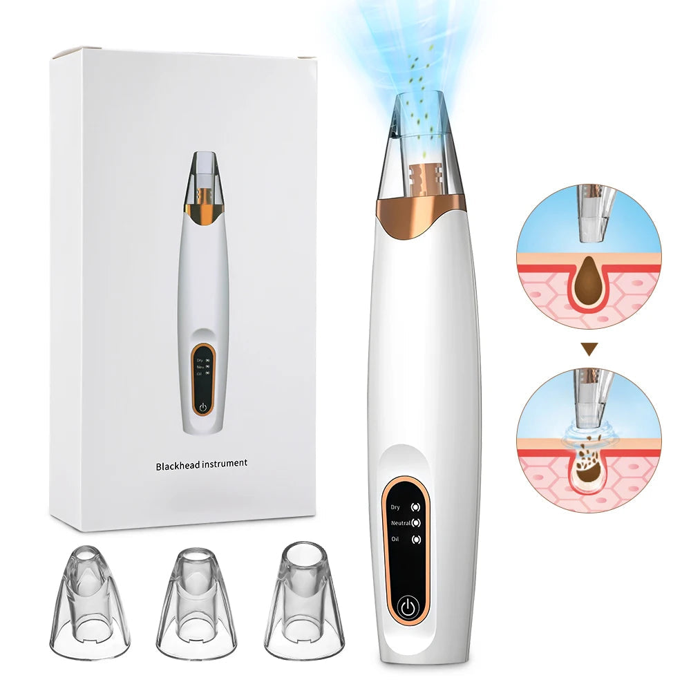USB Rechargeable Electric Blackhead Remover Vacuum Face Pore Cleaner Whiteheads Black Spots Pimple Acne Extractor Skin Care Set Viralgem Store