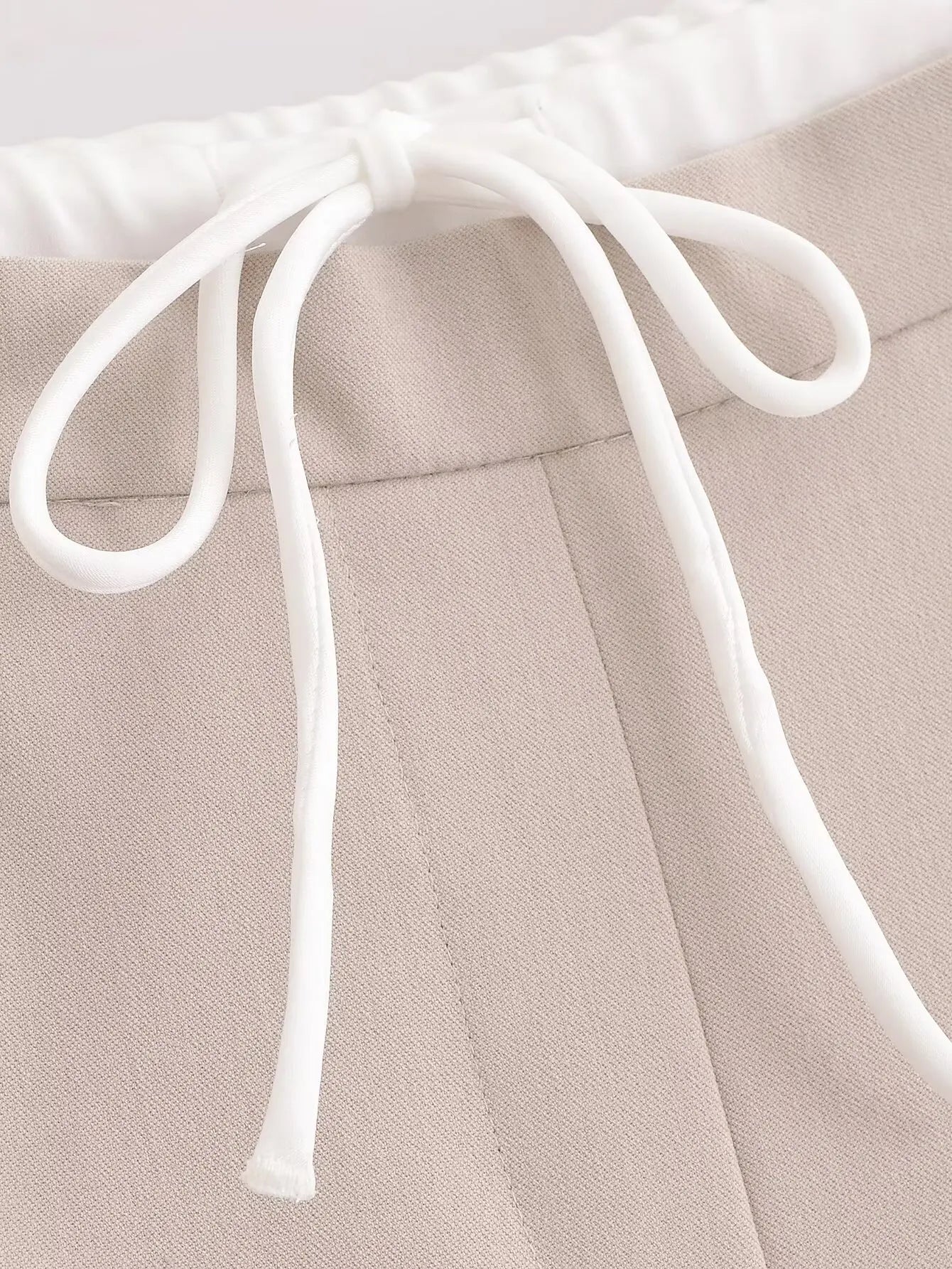 YENKYE Women Adjustable Double High Elastic Waist Wide Leg Pants With Drawstring Female Office Wear Casual Trousers pantalones